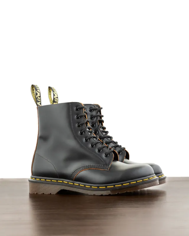 1460 Vintage Made in England Lace Up Boots - Black Quilon sold by Standard and Strange