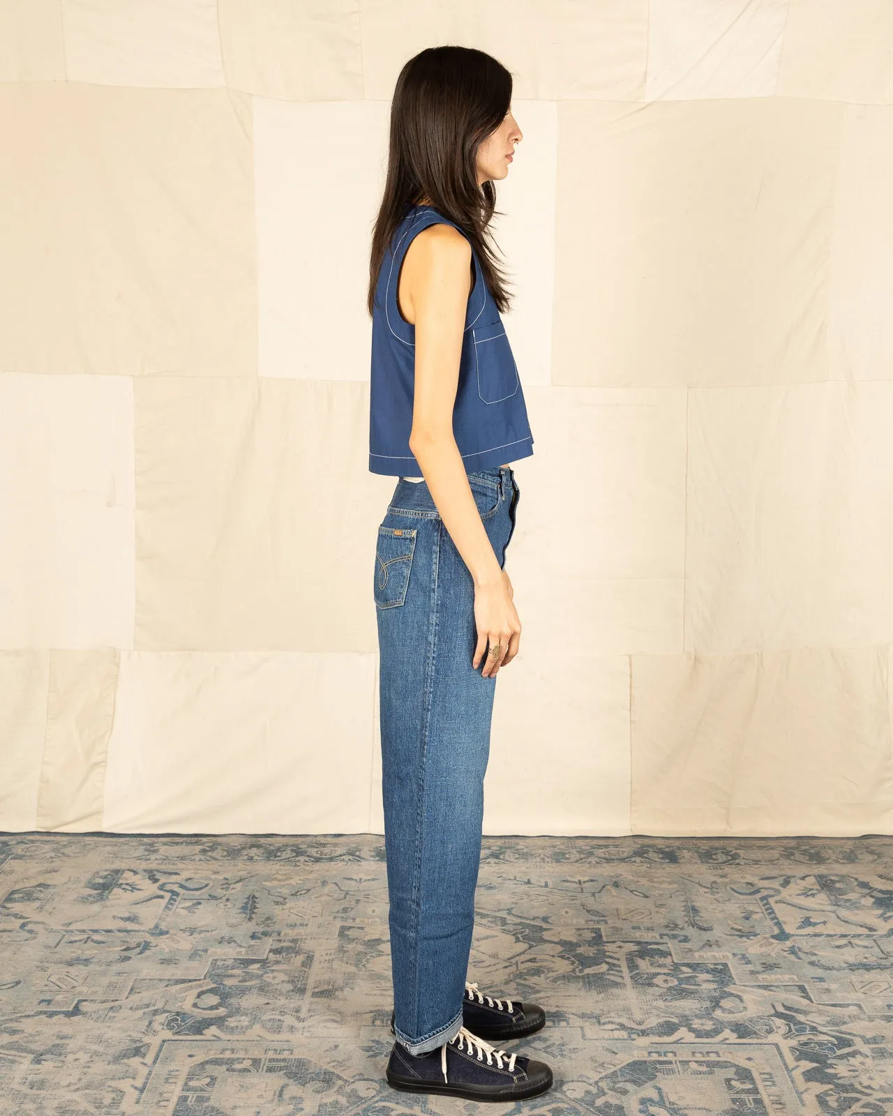 Jasmin High Waist Original Selvedge Denim Pants - Denim Used sold by Standard and Strange product image thumbnail 4
