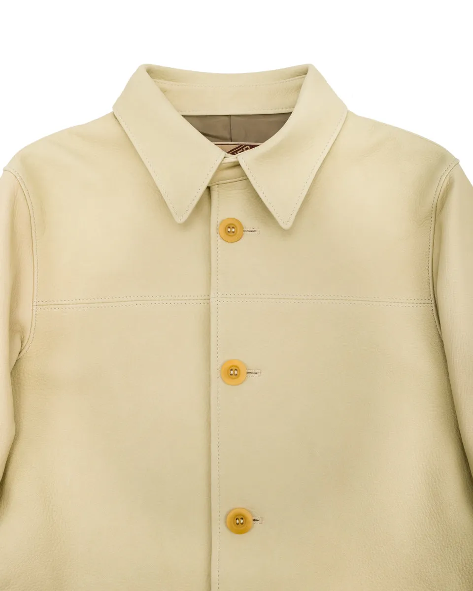 Deerskin Rounded Hem Car Coat (DC-76-C Spring Edition) - Cream sold by Standard and Strange product image thumbnail 4