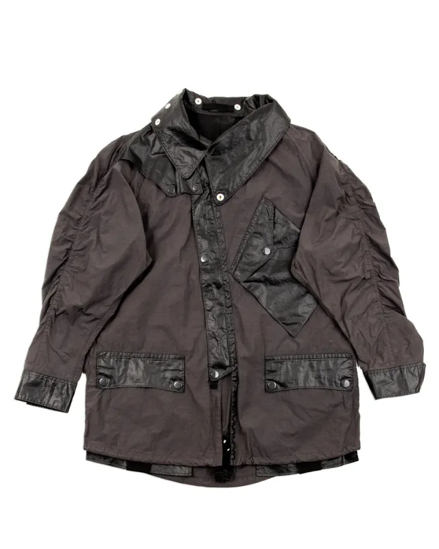 Hybrid Parka - Charcoal Japanese Shrunk Nylon sold by Standard and Strange