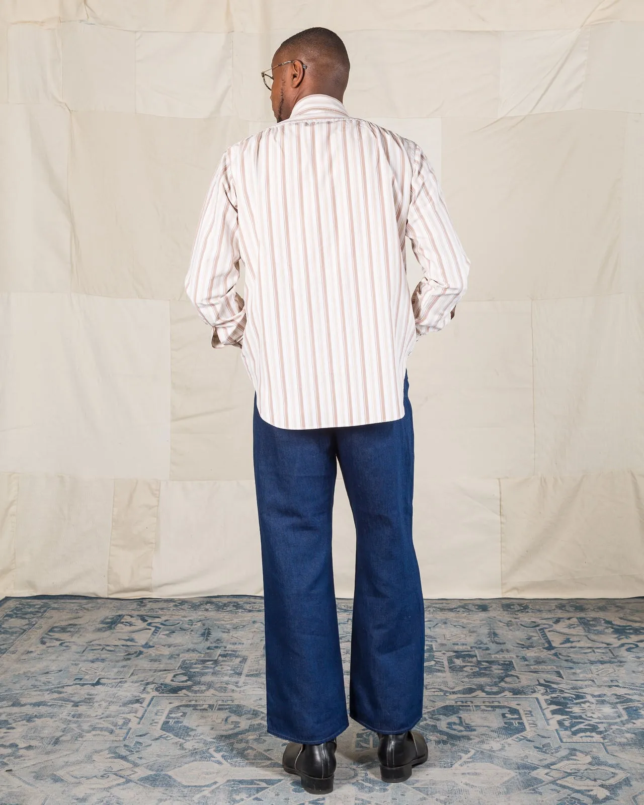 Authentic Fit BD Shirt - Pink Stripe Silk Cotton Fine Poplin sold by Standard and Strange product image thumbnail 5