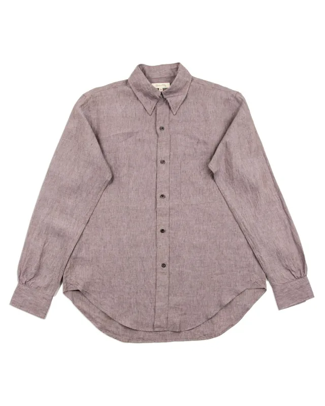 Authentic Fit BD Shirt - Violet Superfine Linen Broadcloth made by Standard and Strange