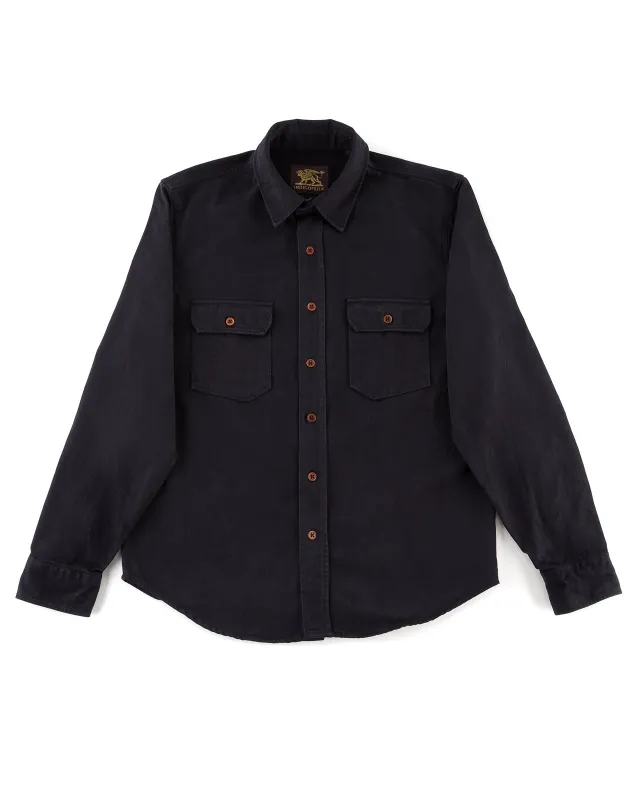 Alamo Shirt - Marshall Black Twill sold by Standard and Strange