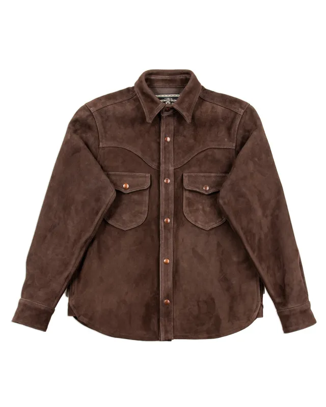 Packard Western Shirt - Chocolate Goatskin sold by Standard and Strange