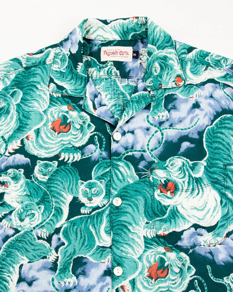 Hawaiian Shirt - Turquoise Tiger sold by Standard and Strange product image thumbnail 3