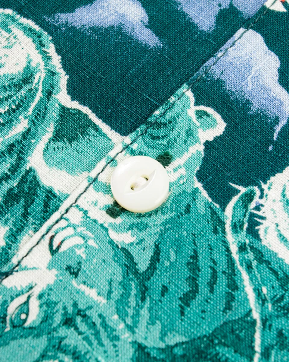 Hawaiian Shirt - Turquoise Tiger sold by Standard and Strange product image thumbnail 5