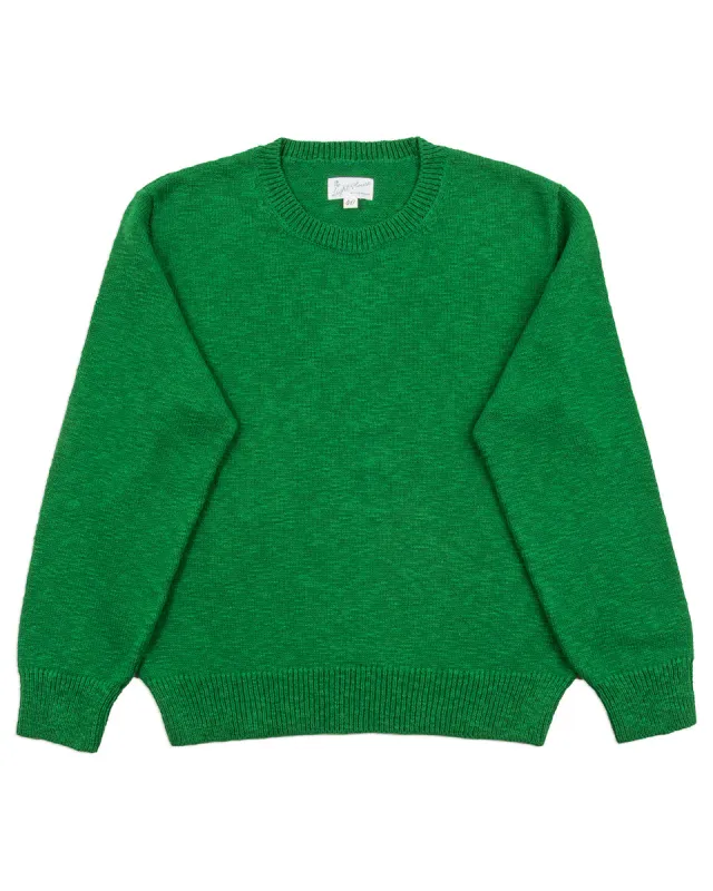 Cotton Crewneck Sweater - Green sold by Standard and Strange