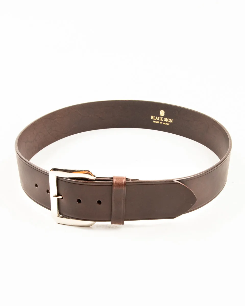 Plain Belt with 1950s NOS Buckle - Dark Brown sold by Standard and Strange