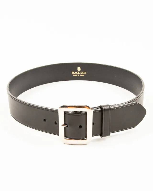 Plain Belt with 1950s NOS Buckle - Black sold by Standard and Strange