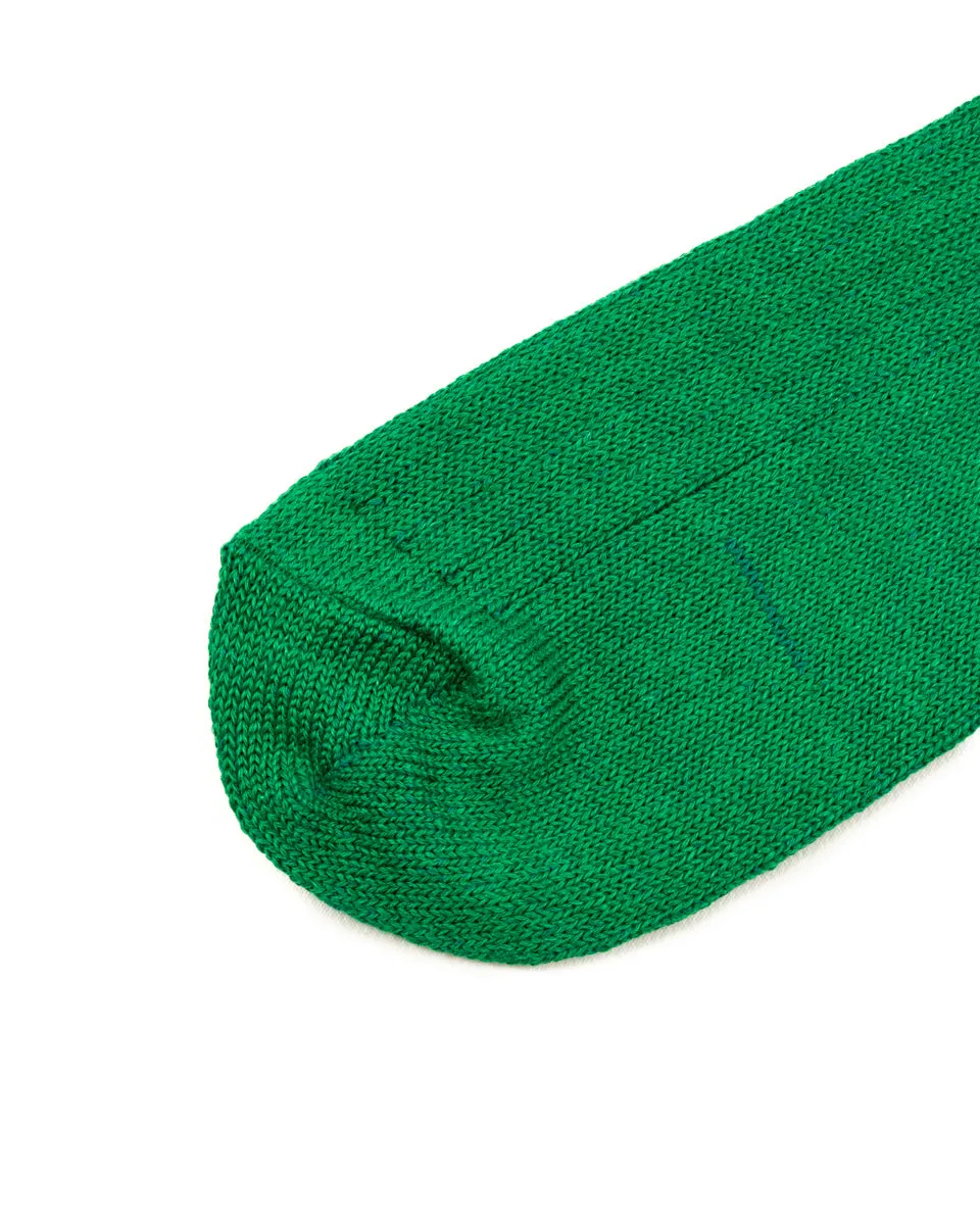 Linen/Cotton Ribbed Crew Socks - Green sold by Standard and Strange product image thumbnail 5