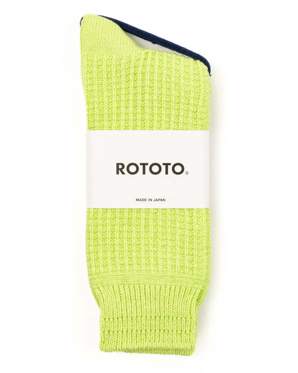 Cotton Waffle Socks - Lime sold by Standard and Strange product image thumbnail 2