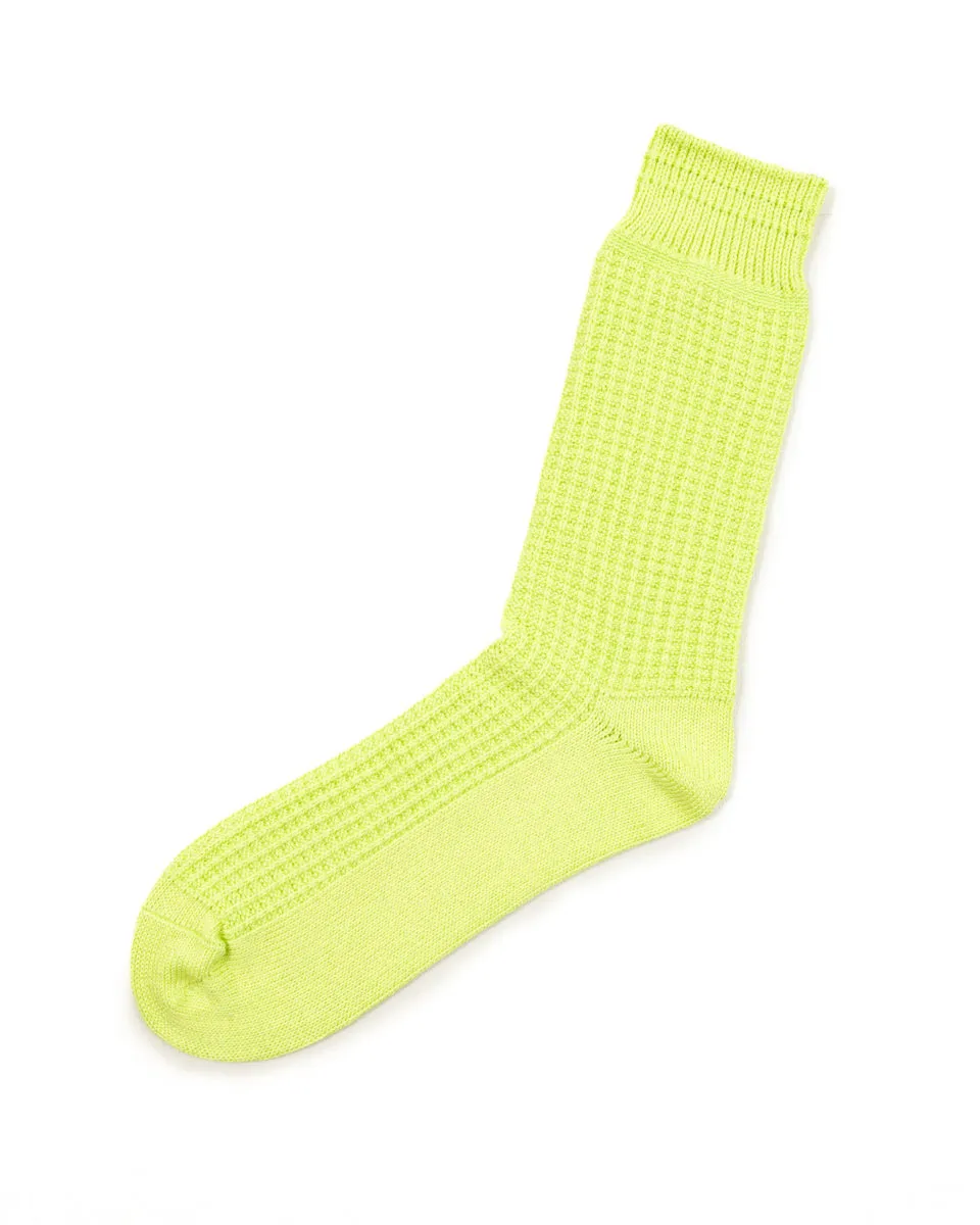 Cotton Waffle Socks - Lime sold by Standard and Strange product image thumbnail 4