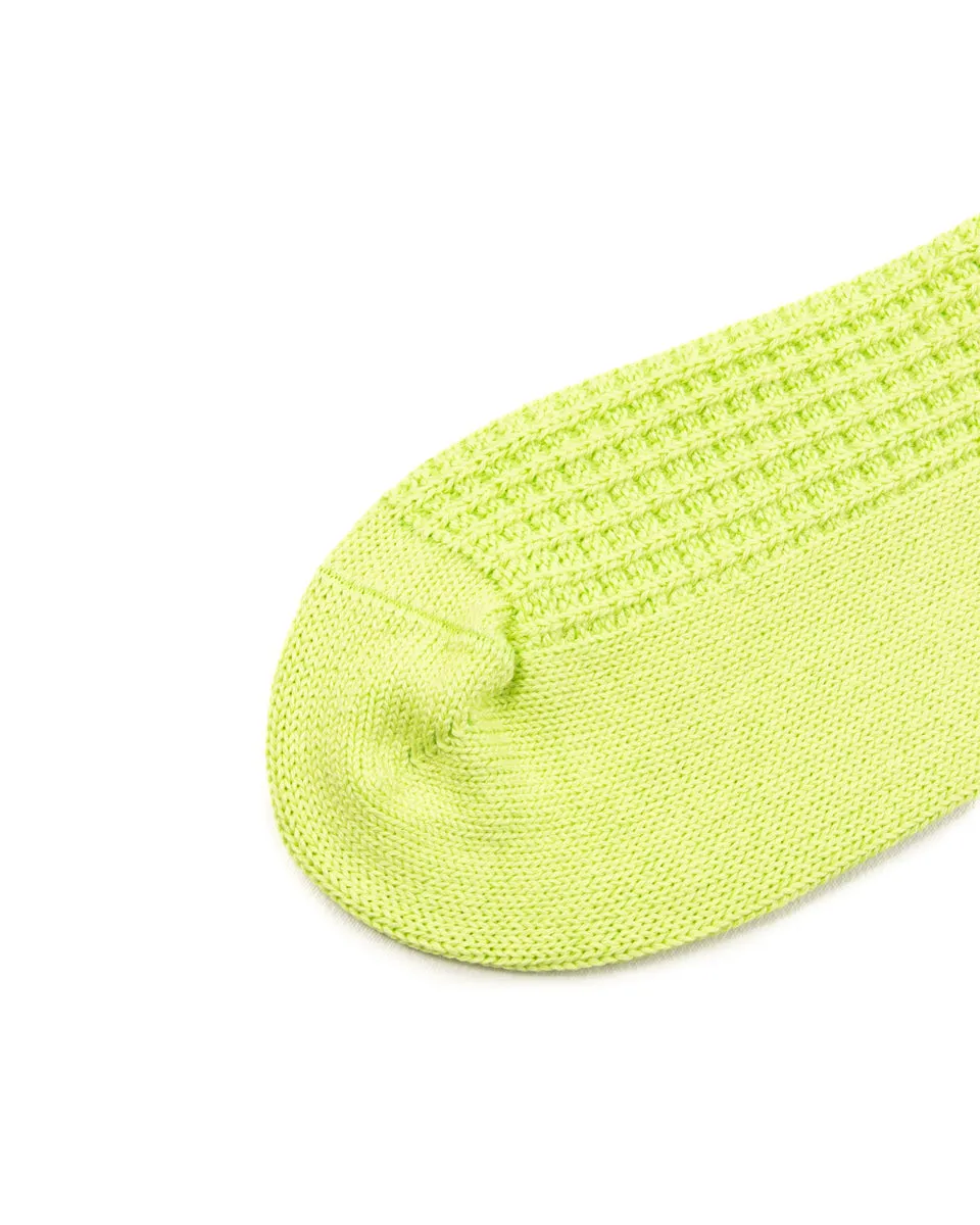 Cotton Waffle Socks - Lime sold by Standard and Strange product image thumbnail 5