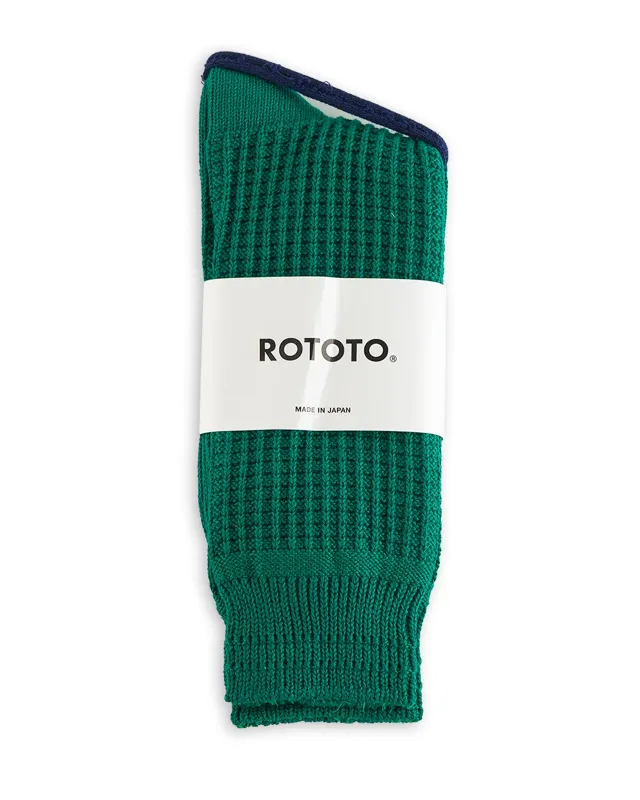 Cotton Waffle Socks - Sea Green sold by Standard and Strange