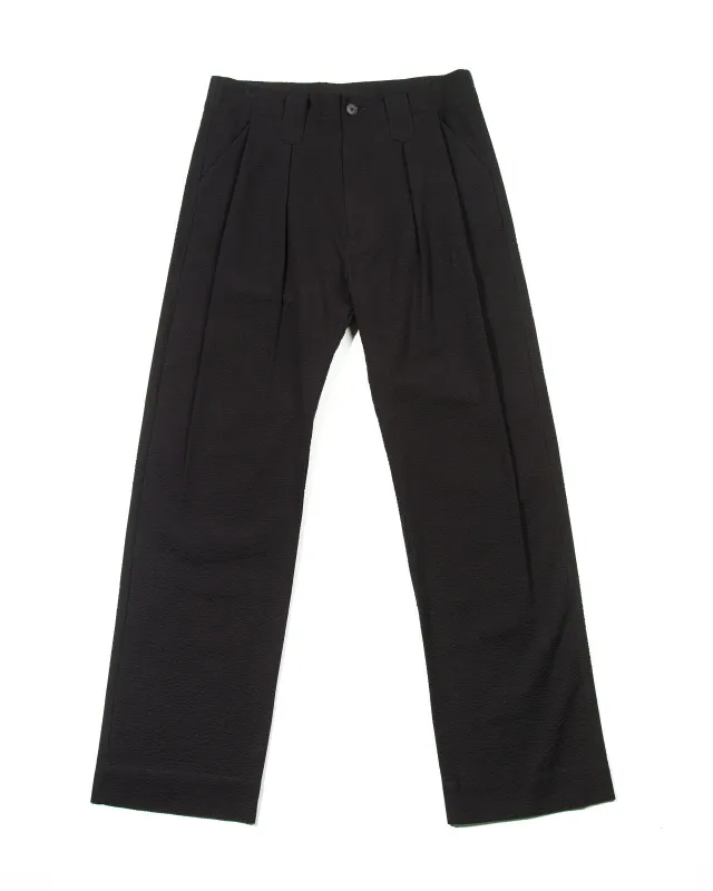 Hollywood Pant - Black Cotton Seersucker sold by Standard and Strange