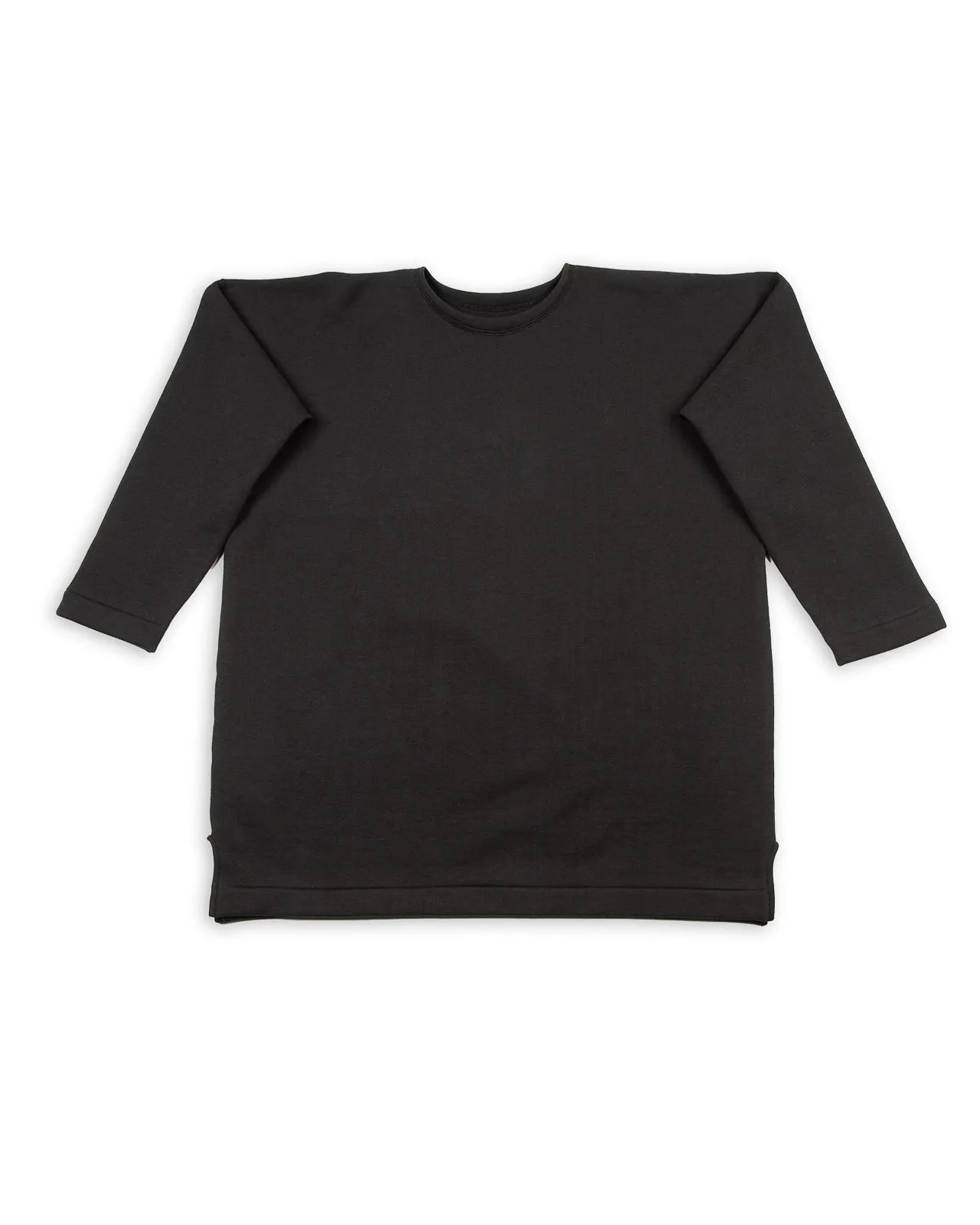 Cotton Fleece Crewneck L/S - Worker's Black sold by Standard and Strange