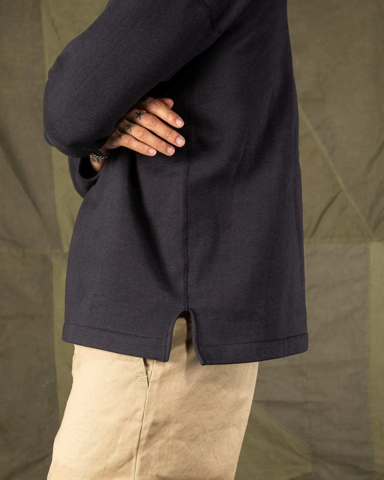 Cotton Fleece Crewneck L/S - Worker's Black sold by Standard and Strange product image thumbnail 4