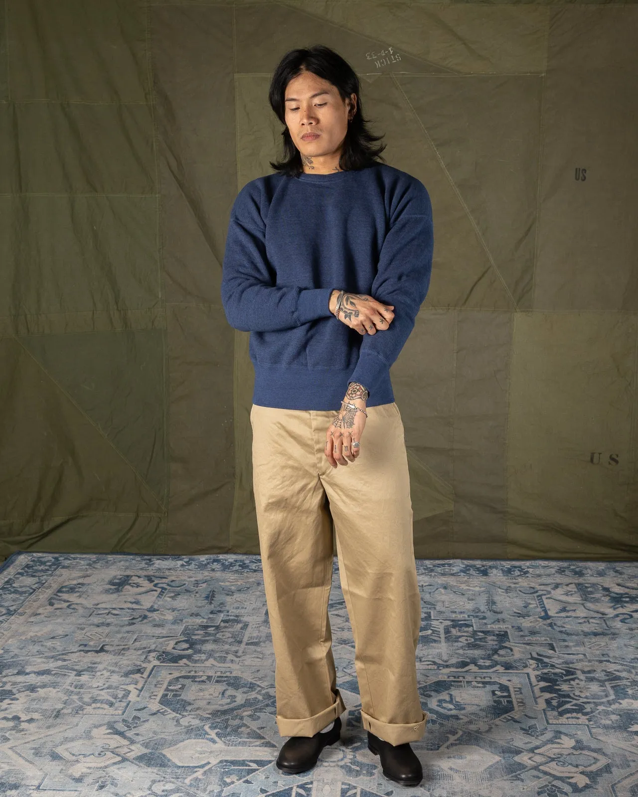 Mix Extra Cotton Fleece Crew Neck - Midnight Blue sold by Standard and Strange product image thumbnail 3