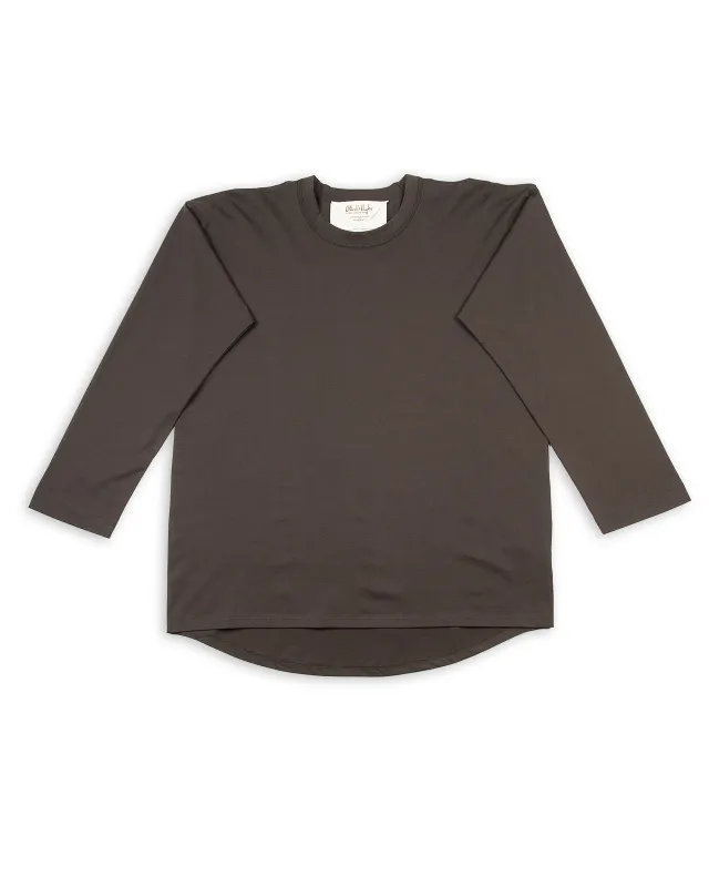 Suvin Plain Stitch Crewneck L/S - Ink Black sold by Standard and Strange