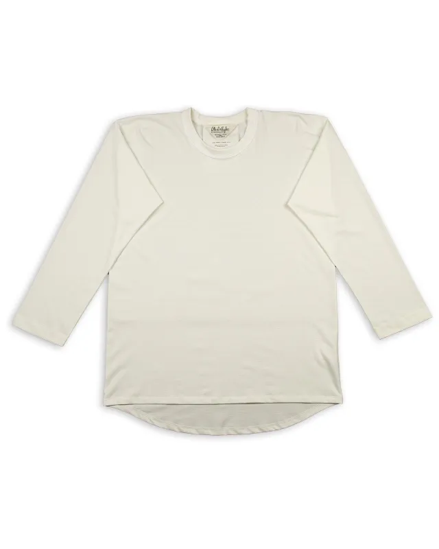 Suvin Plain Stitch Crewneck L/S - Off White sold by Standard and Strange