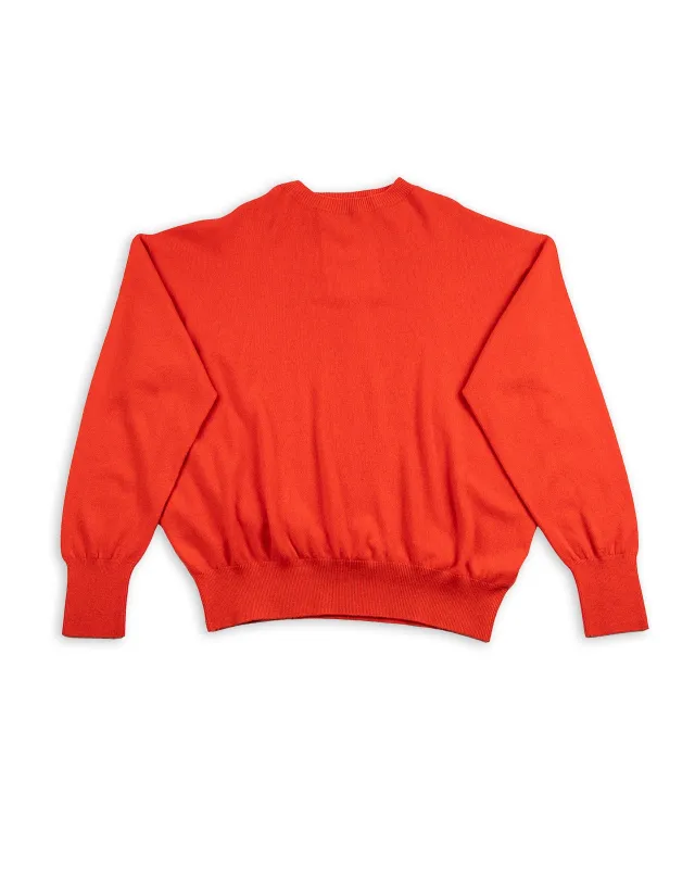 Cashmere Crew Pullover - Poppy 10 sold by Standard and Strange