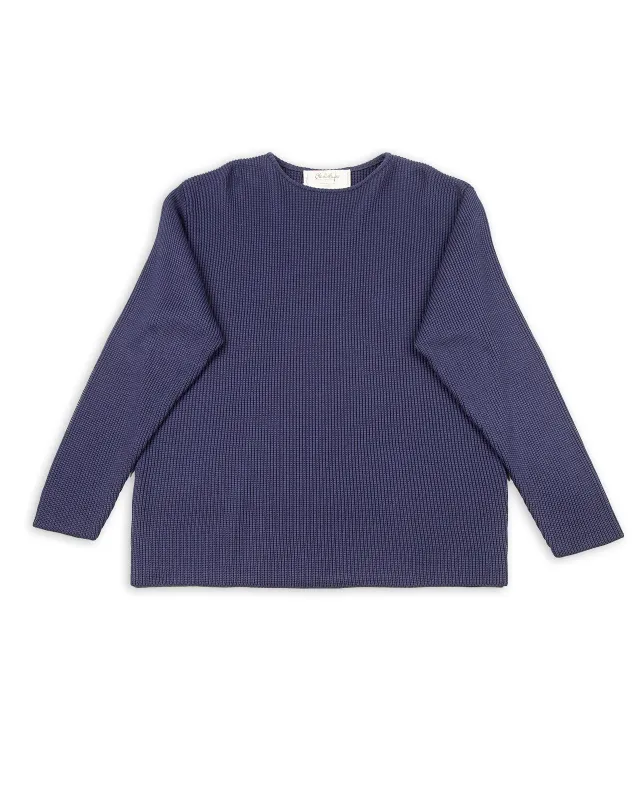 Silk Hand Knitting Heavyweight Rib Pullover - Eggplant 8 sold by Standard and Strange
