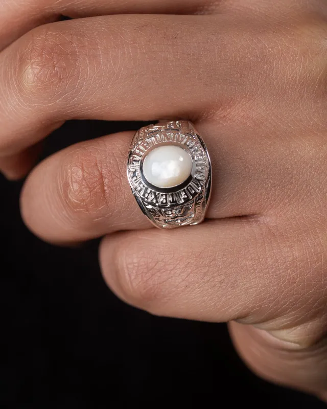 Mother of Pearl Champion Ring sold by Standard and Strange