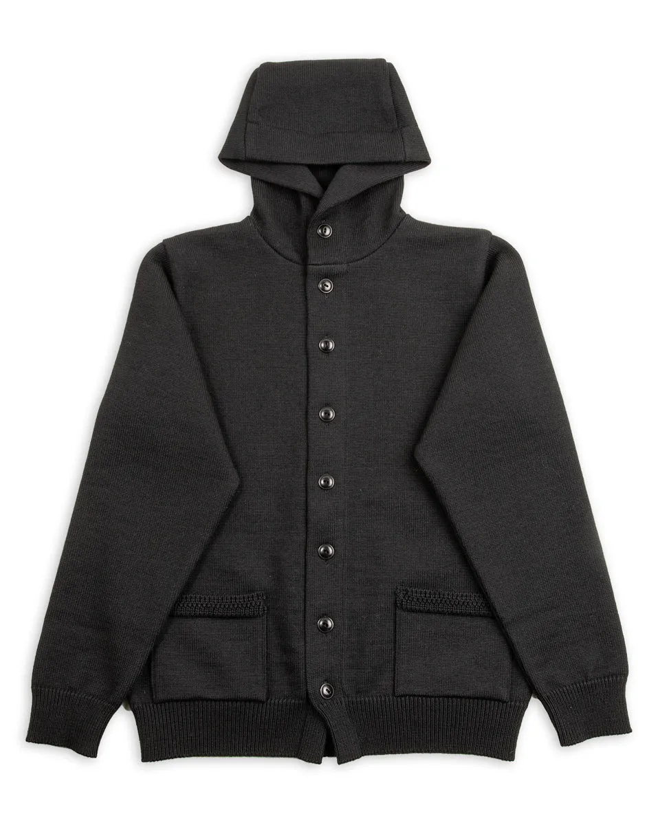30s Hooded Knit Sweater - Black sold by Standard and Strange