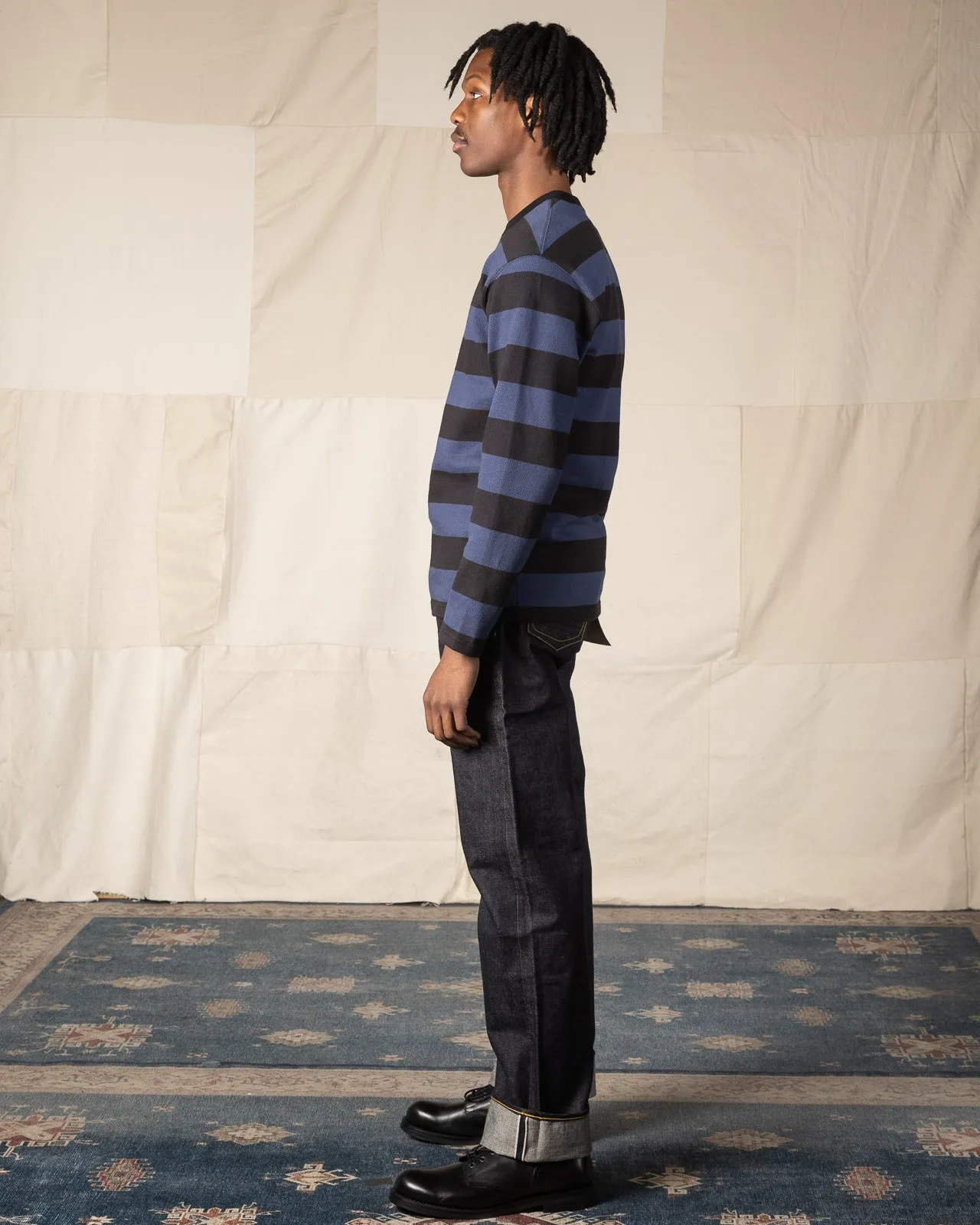 Buco Heavy Stripe Racing Jersey - Black/Blue sold by Standard and Strange product image thumbnail 4