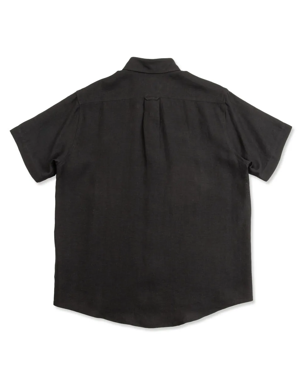 Short Sleeve Shirt - Lightweight Black Belgian Linen sold by Standard and Strange product image thumbnail 2