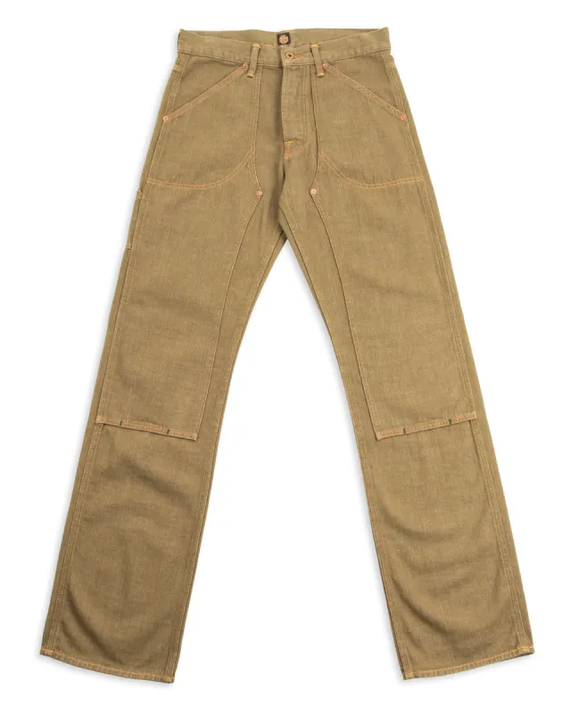 S&S x Indigofera Wendell Pant - 10.5oz Desert Moss Selvedge sold by Standard and Strange