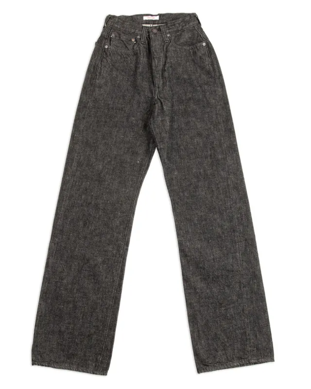 0107BK - Womens' Wide Straight "Monroe" - Black Denim sold by Standard and Strange