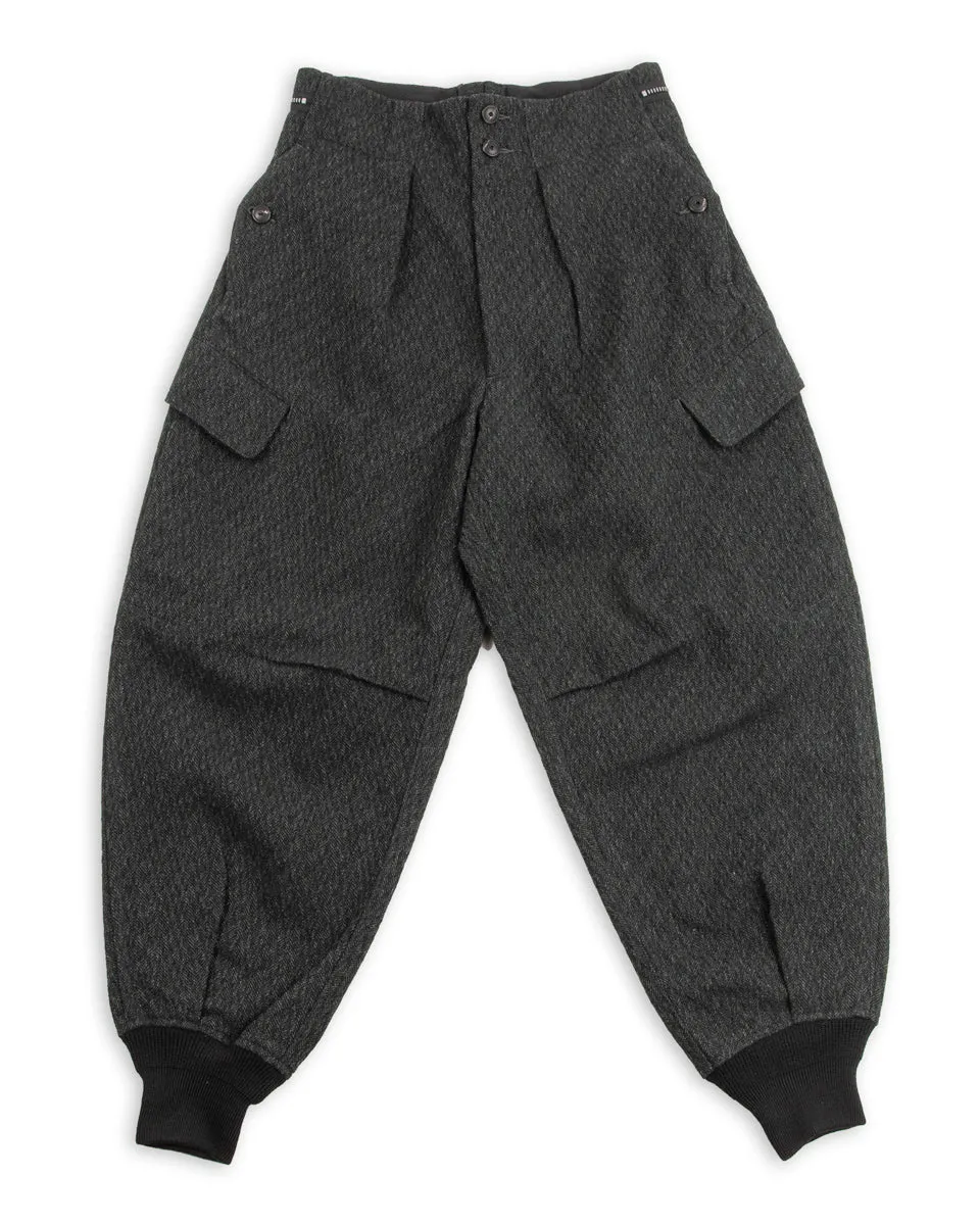 Ski Trousers - Forest Lovat Crepe Twist Sporting Tweed sold by Standard and Strange
