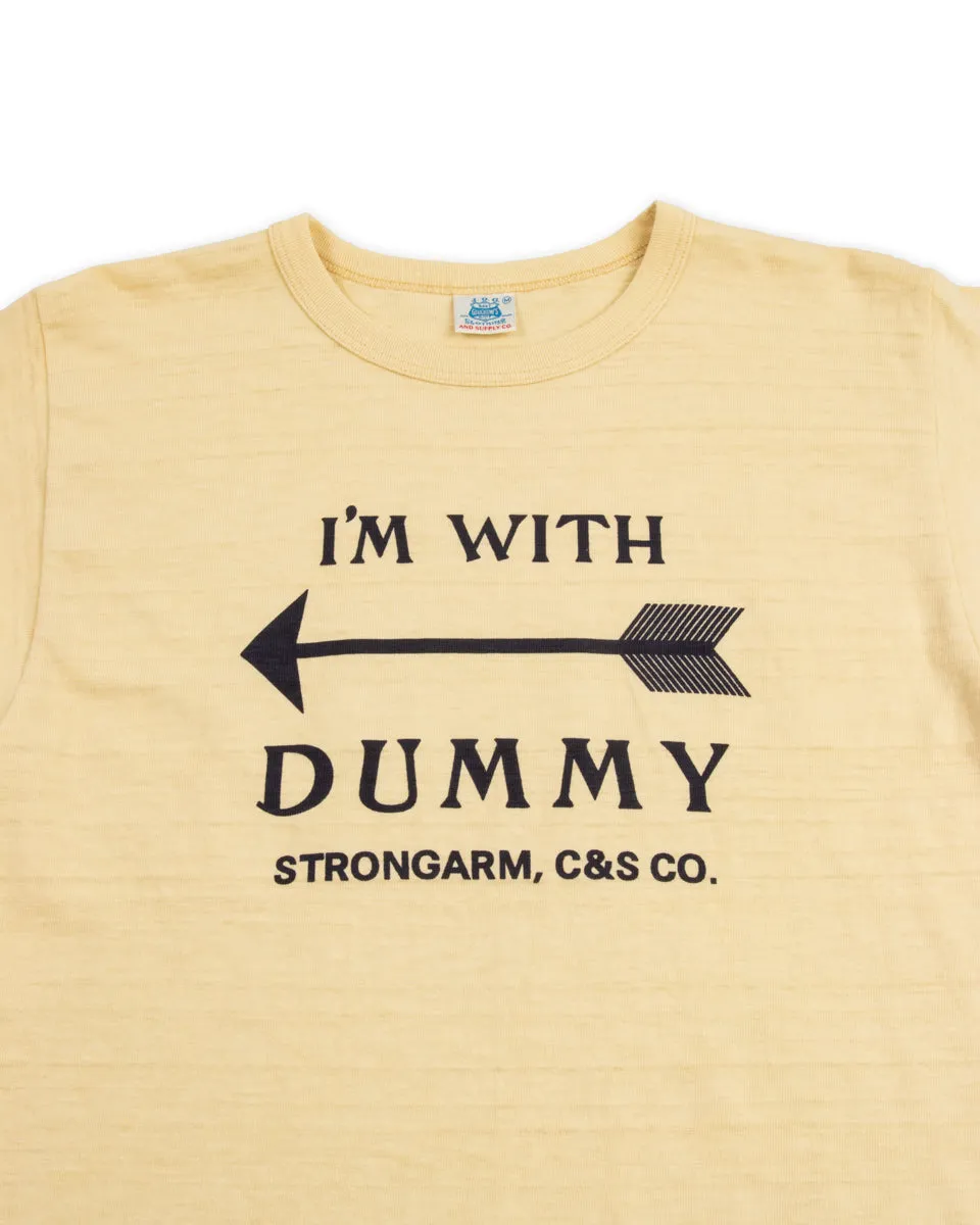 I'm with Dummy T-Shirt - Yellow sold by Standard and Strange product image thumbnail 5