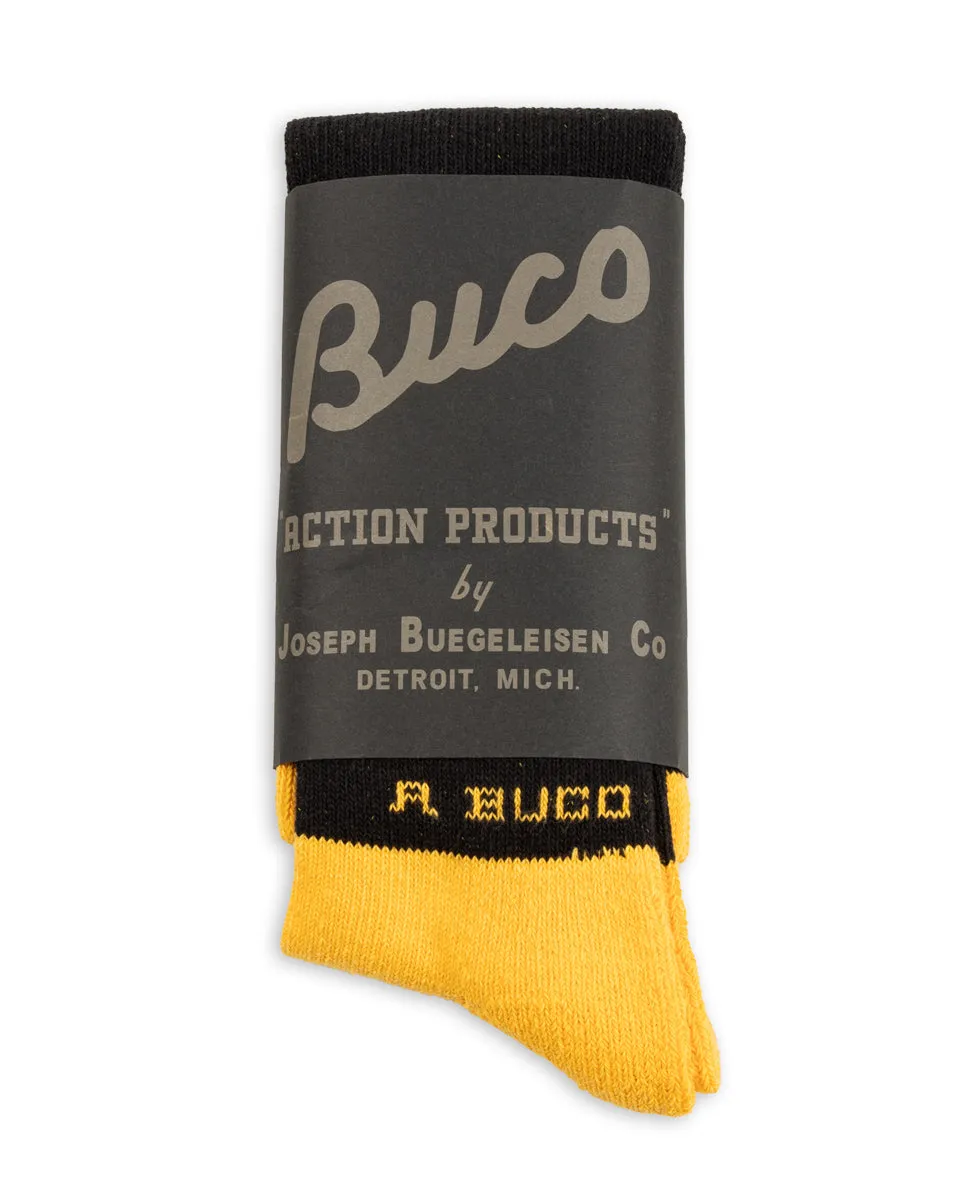 Buco Striped Action Socks - Yellow/Black sold by Standard and Strange