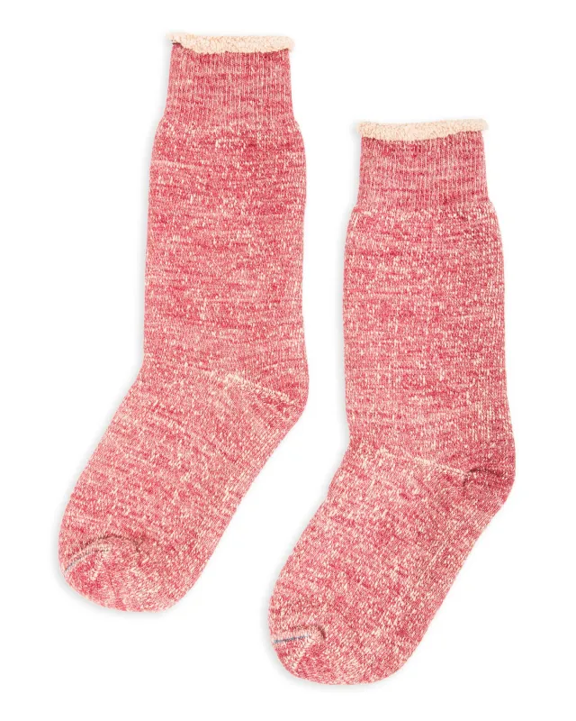 Double Face Merino/Organic Cotton Socks - Dark Red/Brown sold by Standard and Strange