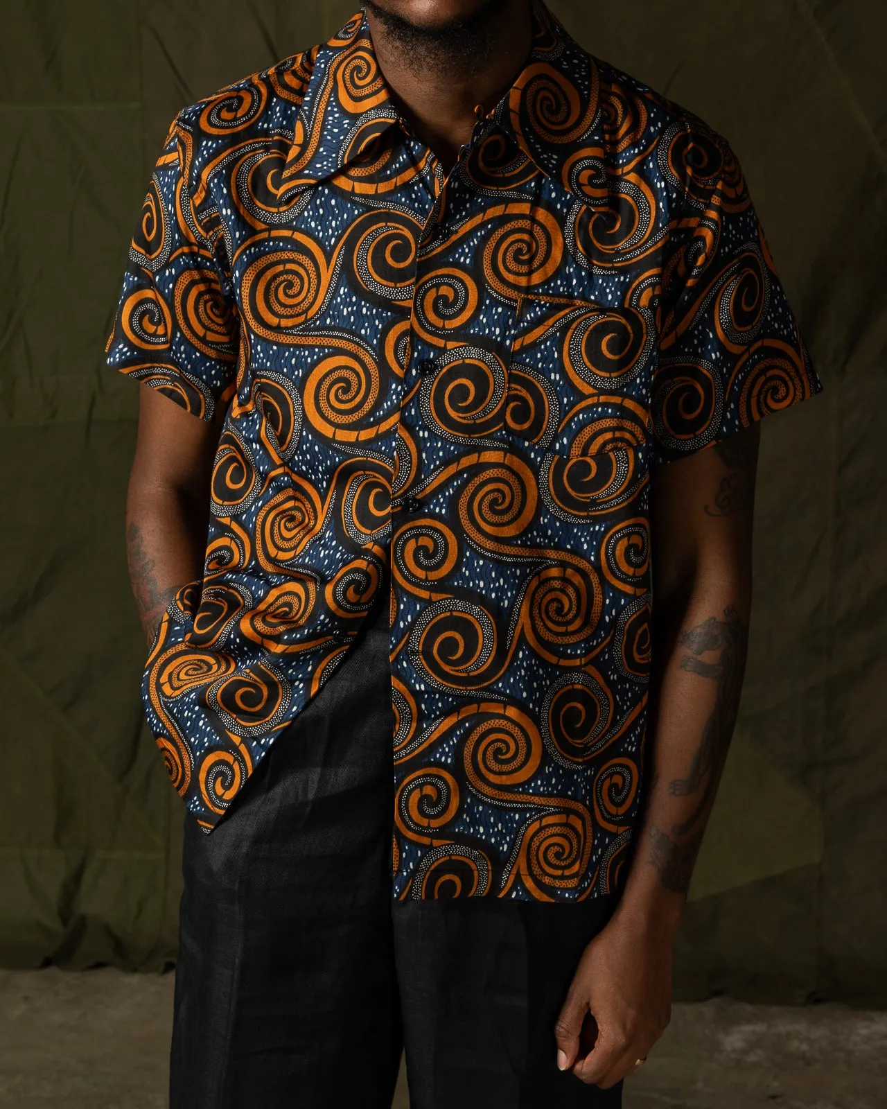 Tribal Shirt - Blue sold by Standard and Strange product image thumbnail 5