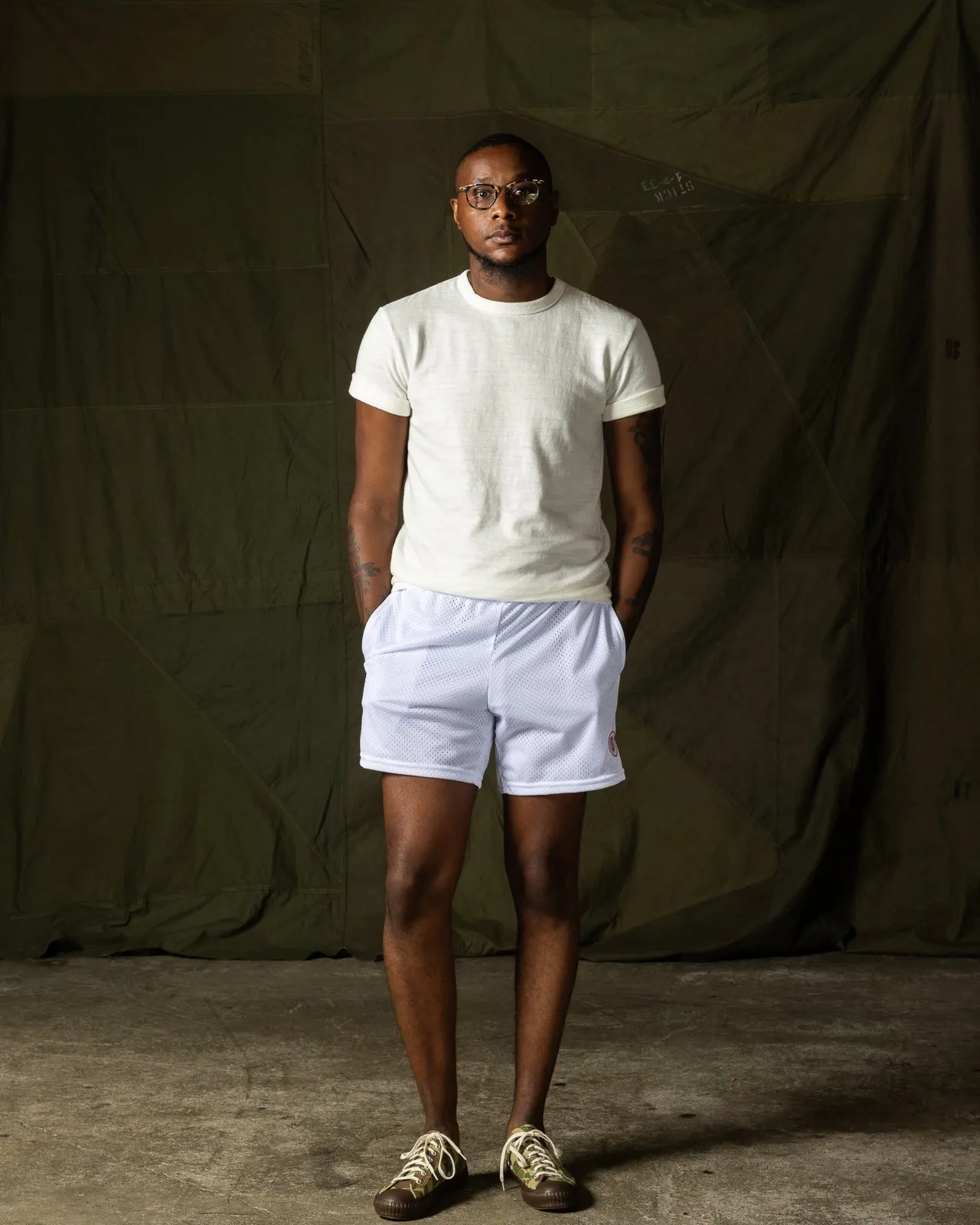 S&S x American Trench Mesh Short - White sold by Standard and Strange product image thumbnail 3
