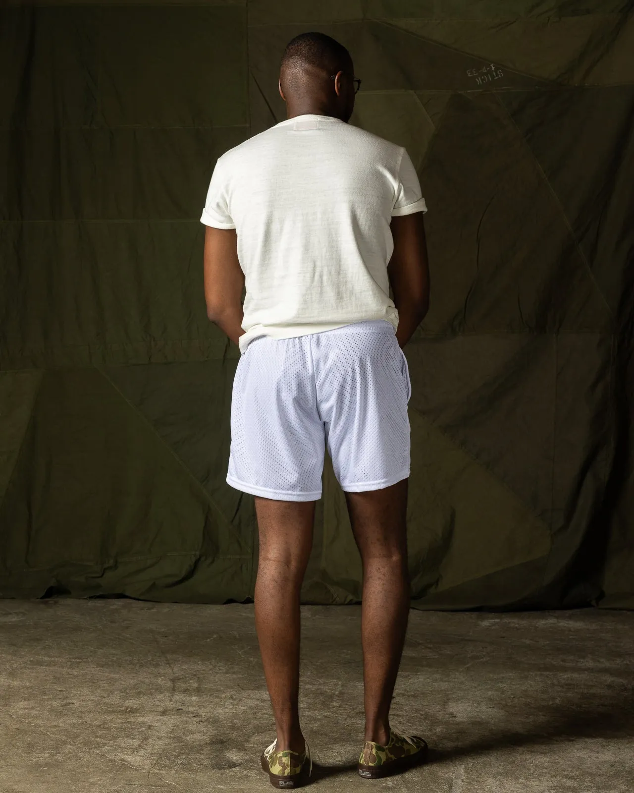 S&S x American Trench Mesh Short - White sold by Standard and Strange product image thumbnail 5