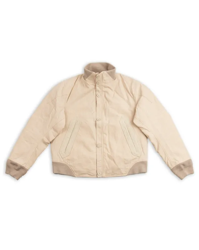 Vector Bomber Jacket Halley Stevenson "Military Finish" - Natural Waxed Cotton sold by Standard and Strange