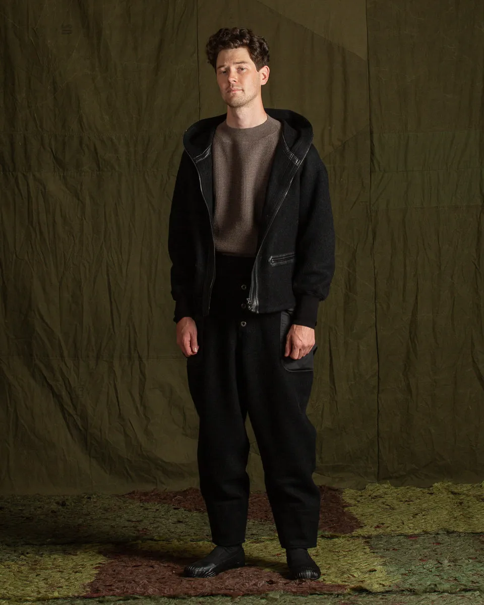 Pilgrimage Hoodie - Black Wool Boucle Knit sold by Standard and Strange product image thumbnail 3