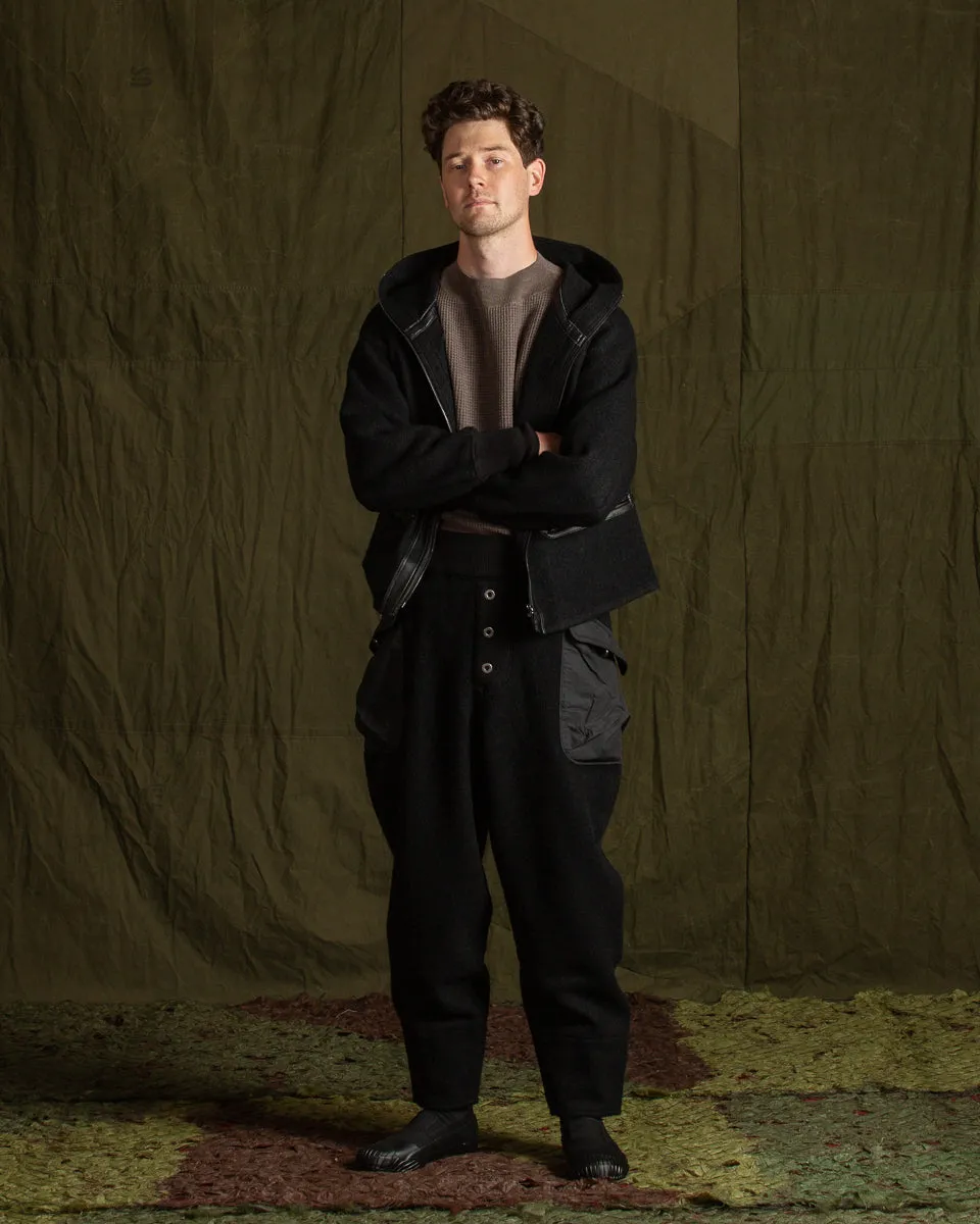 Pilgrimage Hoodie - Black Wool Boucle Knit sold by Standard and Strange product image thumbnail 5