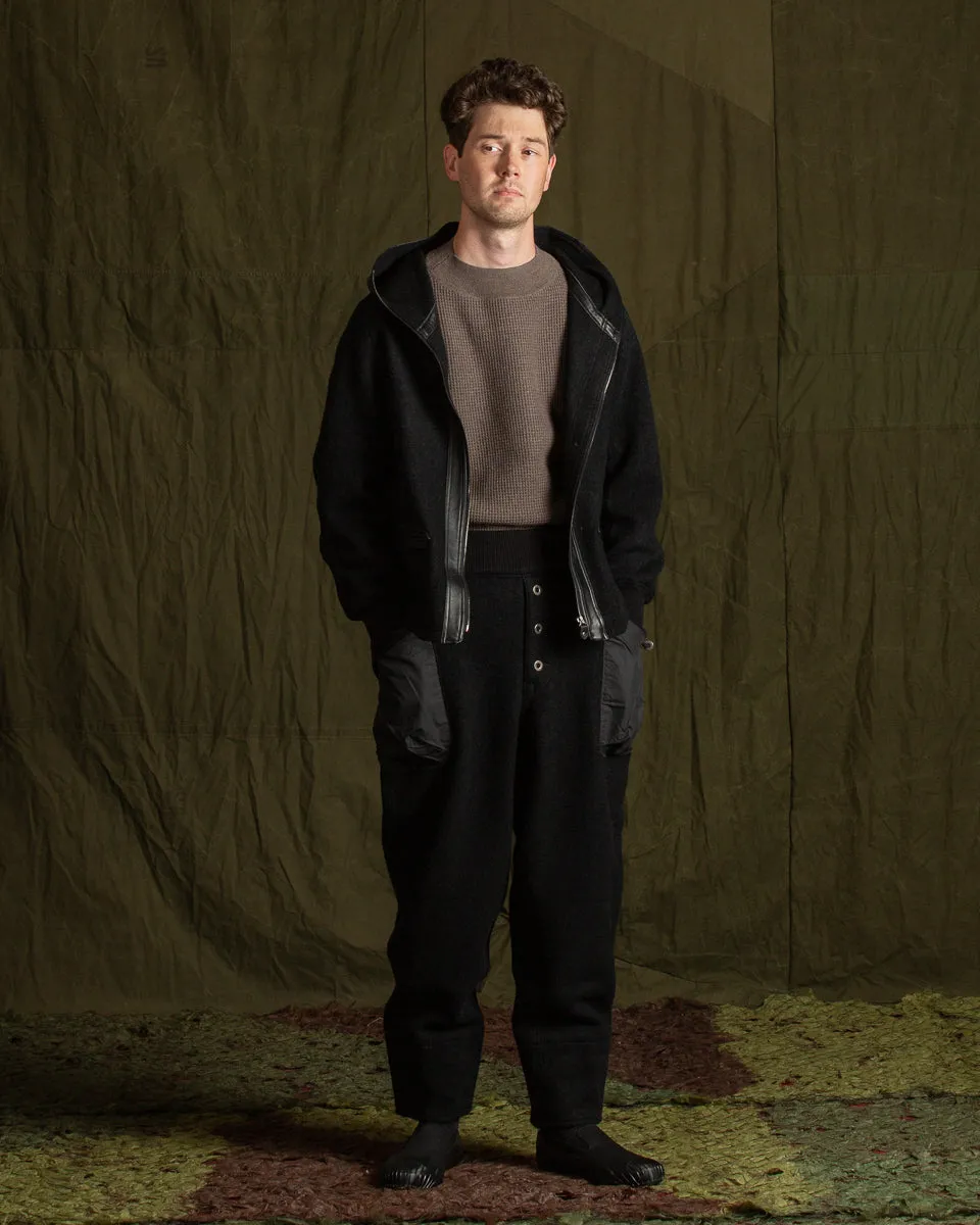 Pilgrimage Hoodie - Black Wool Boucle Knit sold by Standard and Strange product image thumbnail 4