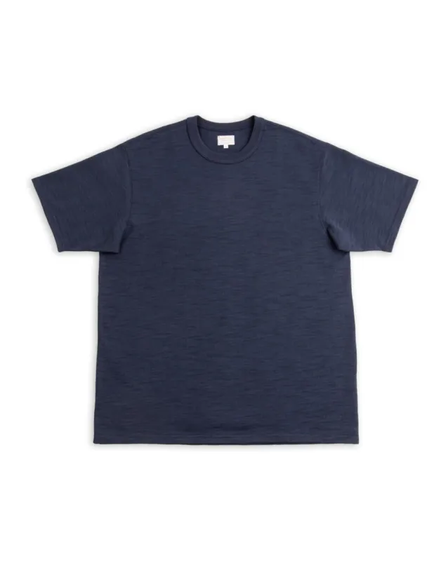Heavy Cotton Slub Jersey - Navy sold by Standard and Strange