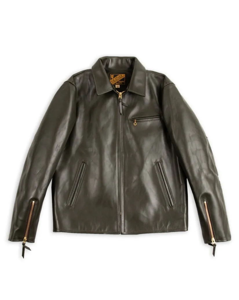 Lightweight Vintage Horsehide Single Riders Jacket (PR-65) - Olive sold by Standard and Strange