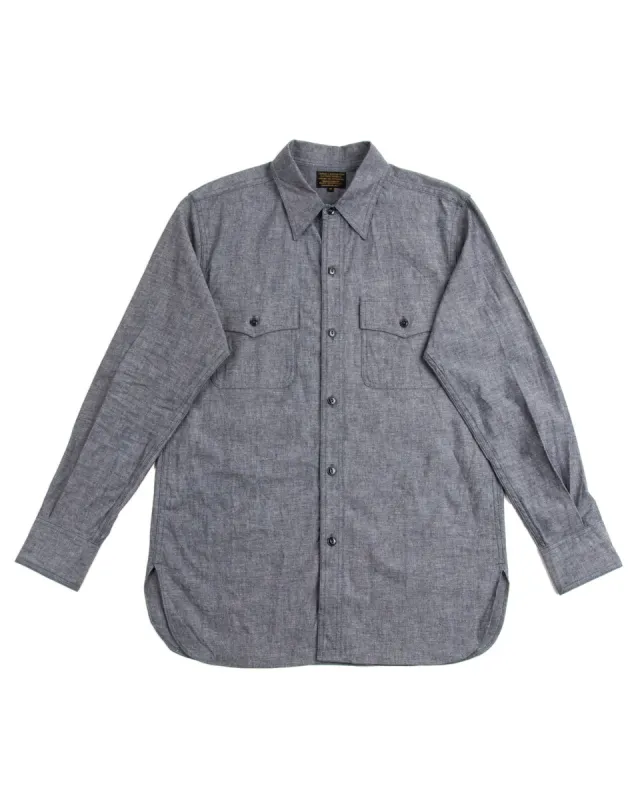 6.5oz Chambray US Navy Shirts - Royal Navy sold by Standard and Strange