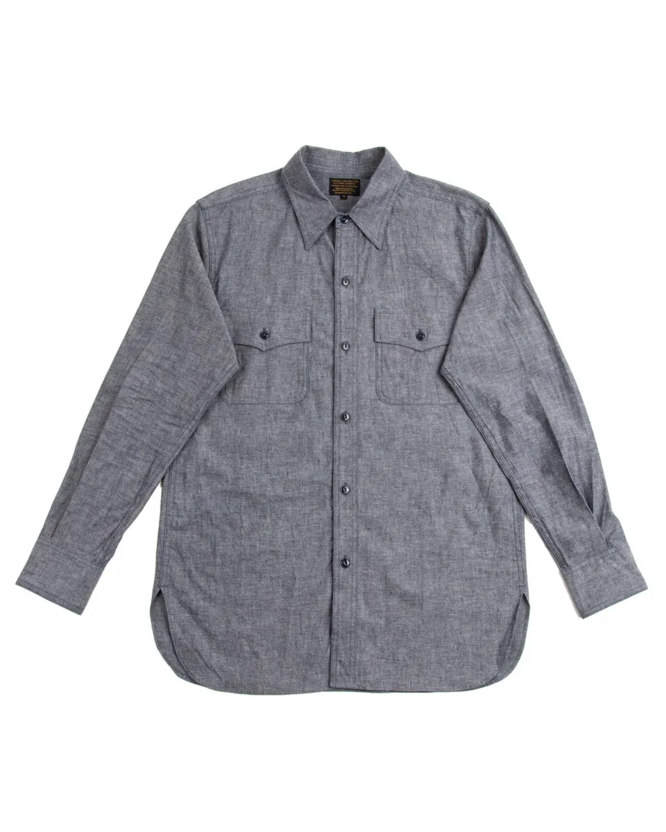 6.5oz Chambray US Navy Shirts - Royal Navy sold by Standard and Strange
