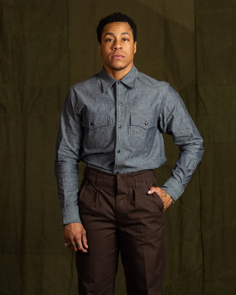 6.5oz Chambray US Navy Shirts - Royal Navy sold by Standard and Strange product image thumbnail 5