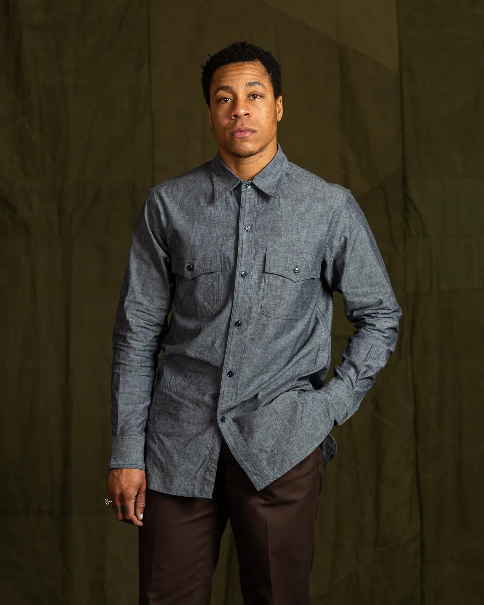 6.5oz Chambray US Navy Shirts - Royal Navy sold by Standard and Strange product image thumbnail 3