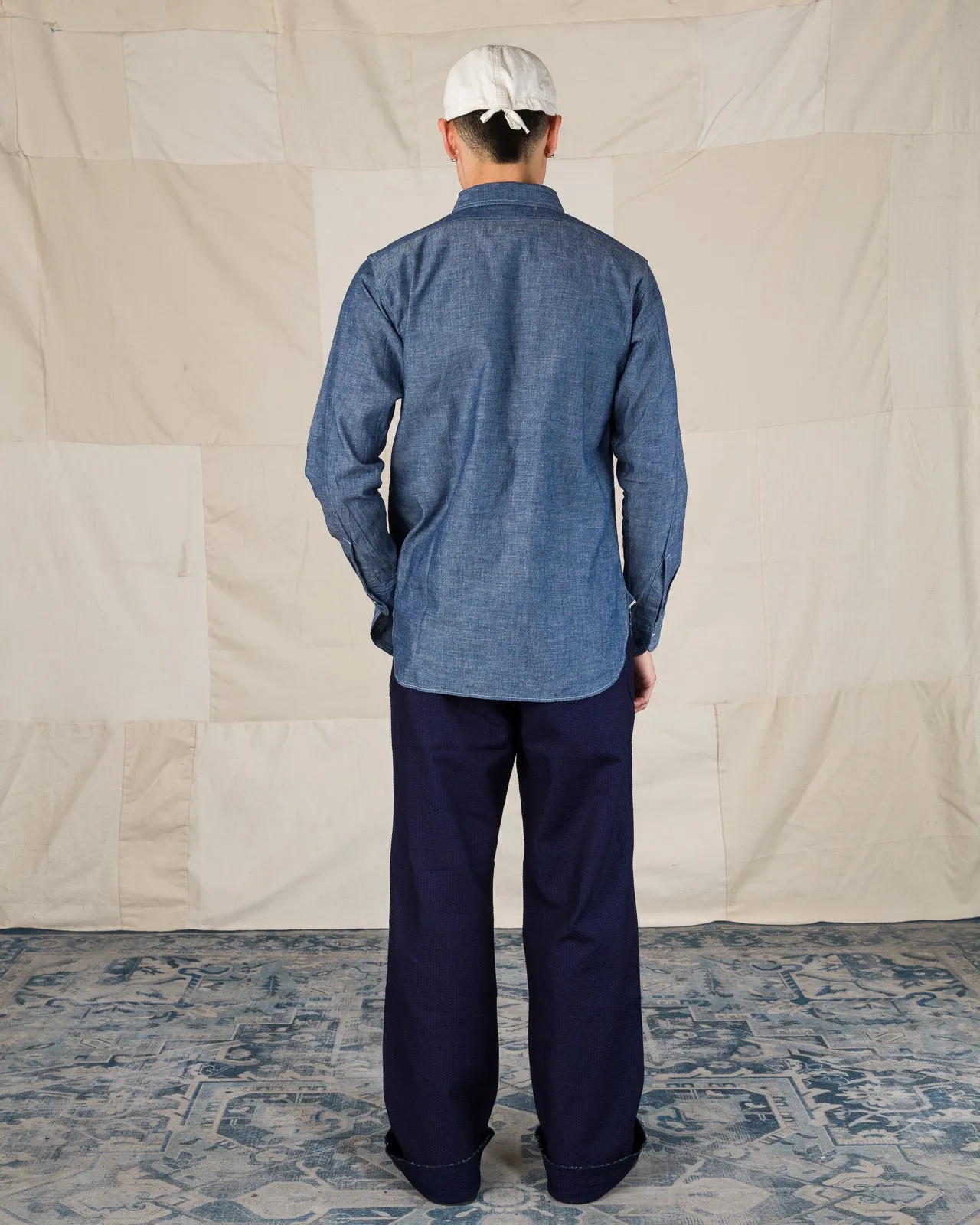 Open Pocket Working Chambray Shirt - Light Blue sold by Standard and Strange product image thumbnail 5